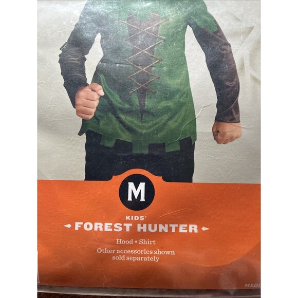Target Hyde and Eek Forest Hunter Costume Boys Size M Green Hooded Outfit - Picture 3 of 6